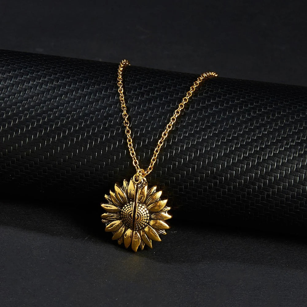 Sunshine Sunflower Pendant Necklace