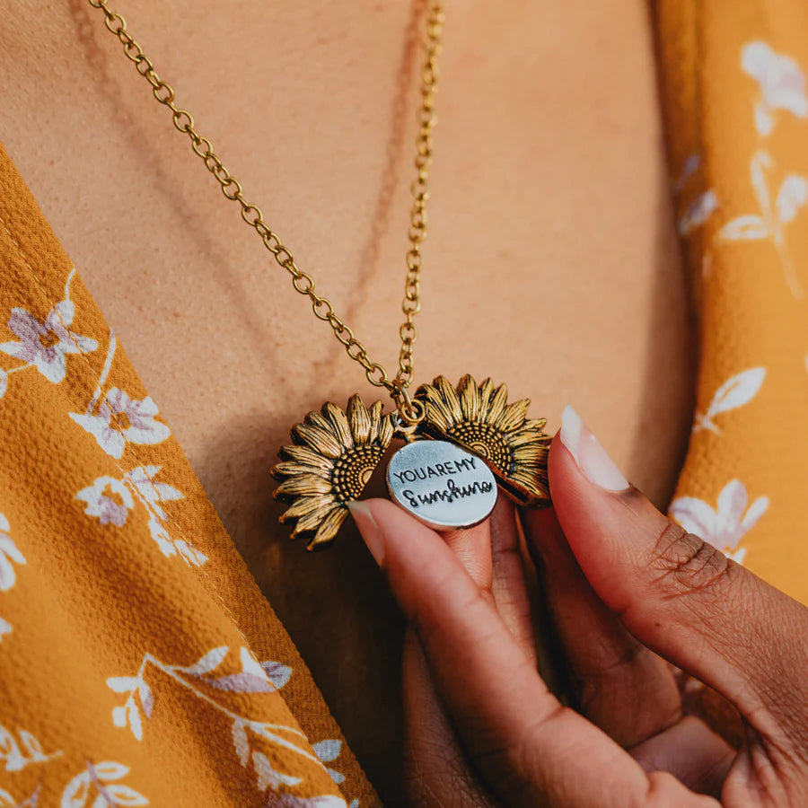 Sunshine Sunflower Pendant Necklace